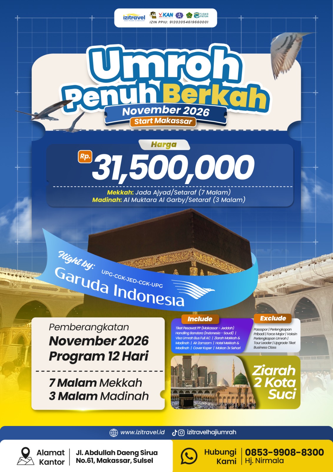 Brosur Umrah November (12 Hari)