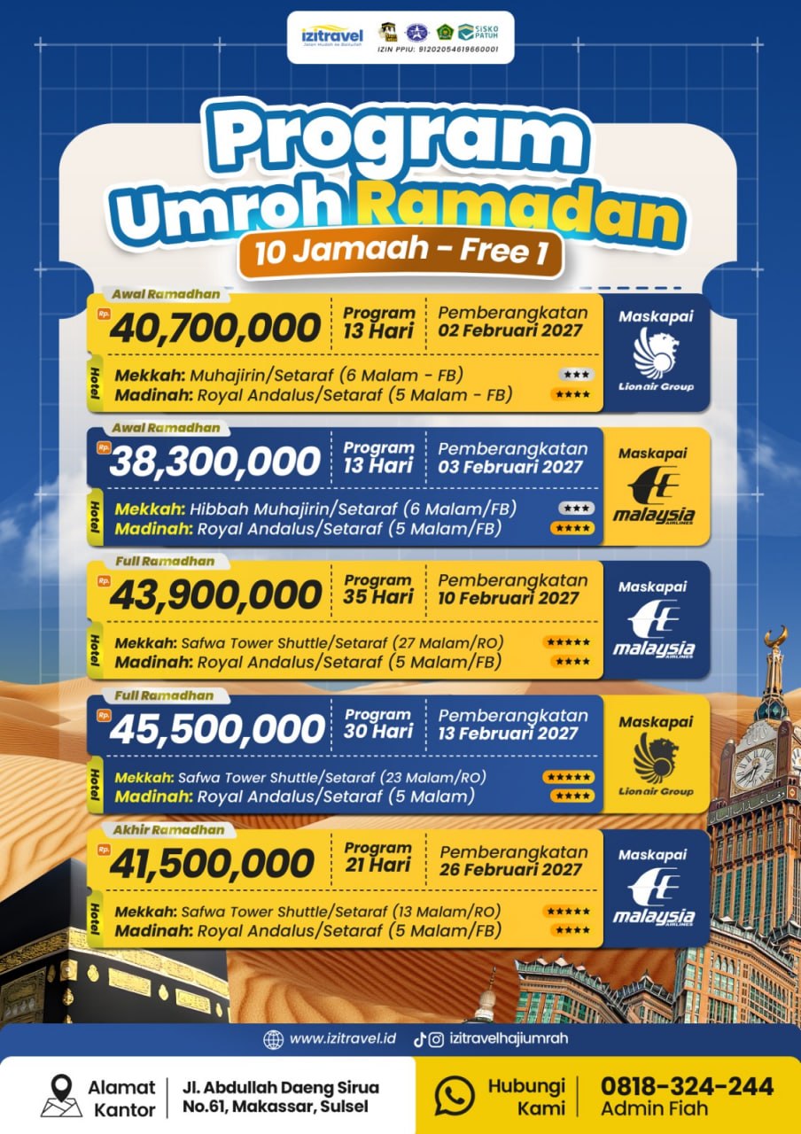 Brosur Umrah Awal Ramadhan (Lion Air)